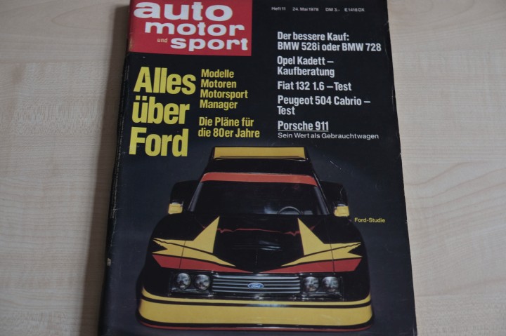 Deckblatt Auto Motor und Sport (11/1978)